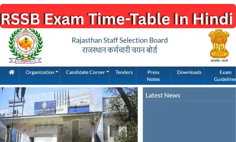 RSSB exam Time- Table